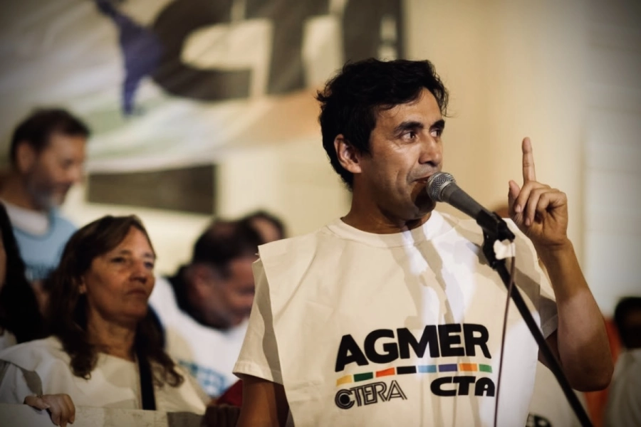 Abel Antivero, secretario General AGMER. Cr&eacute;dito: Instagram AGMER
