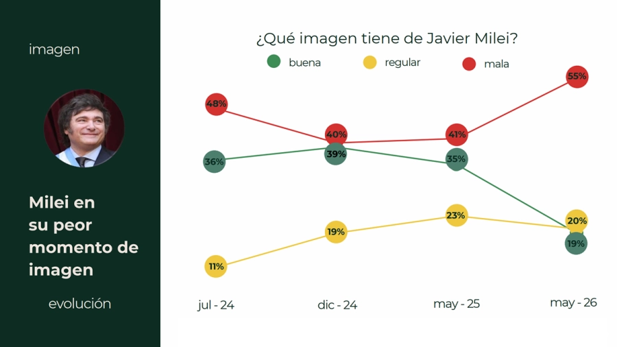 Imagen del presidente Javier Milei.