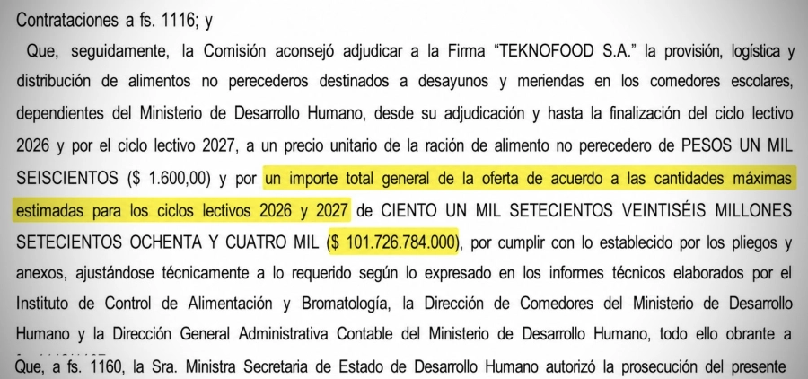 Considerandos del Decreto 1983/2026