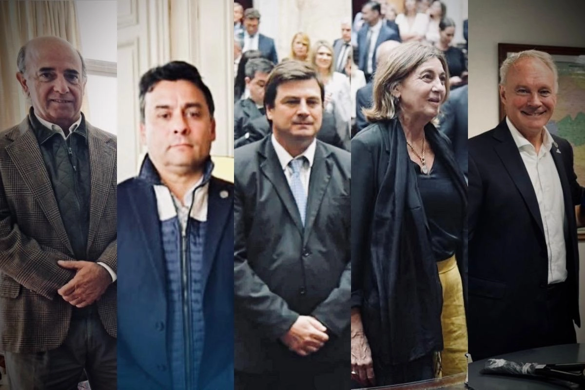 Diputados Benedit, Laumann y Morchio (LLA). Diputada Fregonese (PRO) y diputado Schneider (UCR).