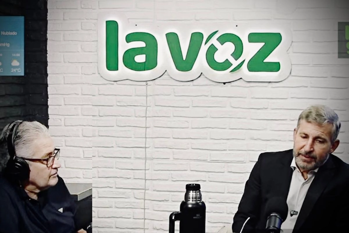 El gobernador Rogelio Frigerio durante la entrevista en radio La Voz de Paran&aacute;.