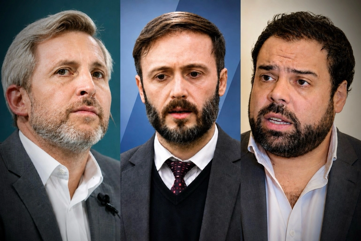 Rogelio Frigerio, Francisco Azcu&eacute; y Manuel Troncoso.