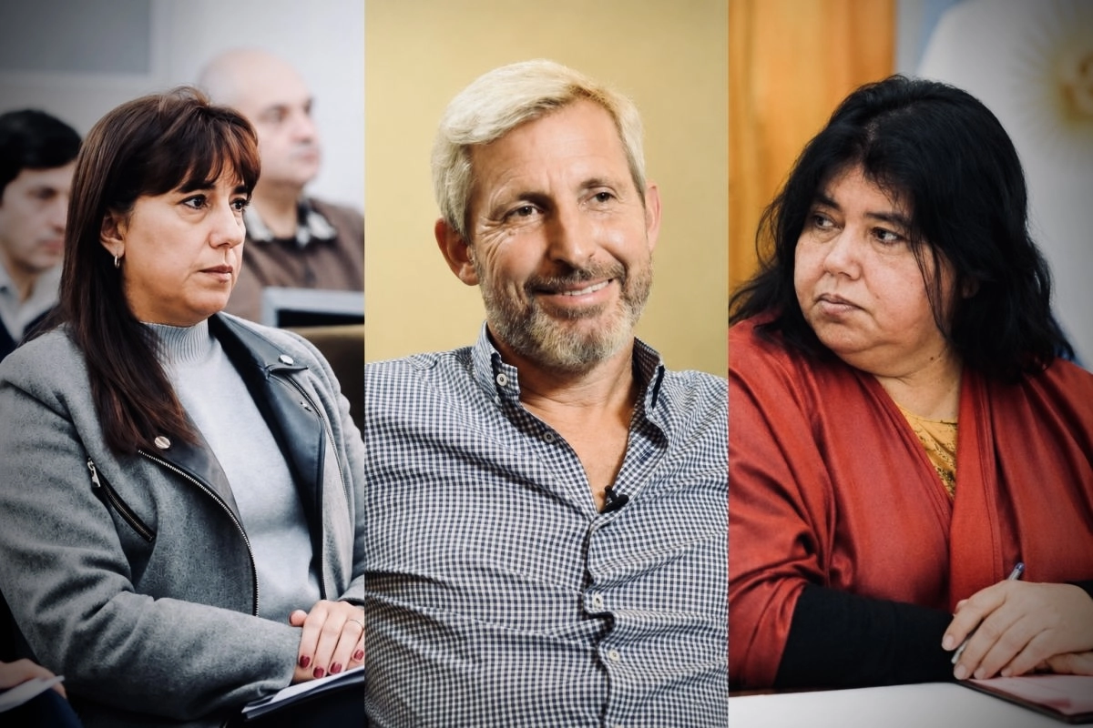 Gladys Dom&iacute;nguez, Rogelio Frigerio y Nancy Miranda.