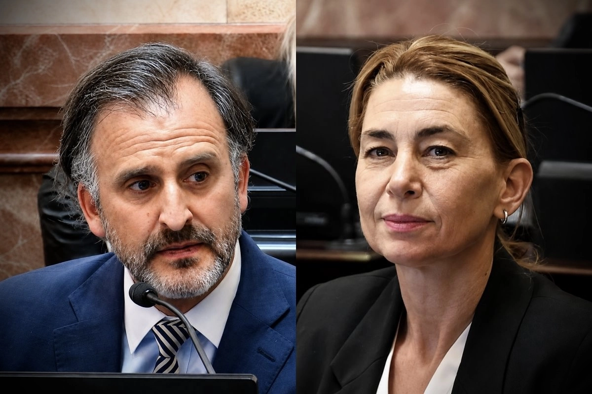 Senadores Joaqu&iacute;n Benegas Lynch y Romina Almeida (LLA - Juntos por Entre R&iacute;os).