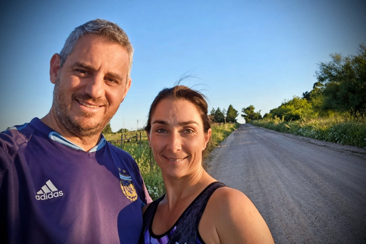 Jos&eacute; Luis Walser, intendente de Col&oacute;n y su esposa Gimena Paola Bordet.