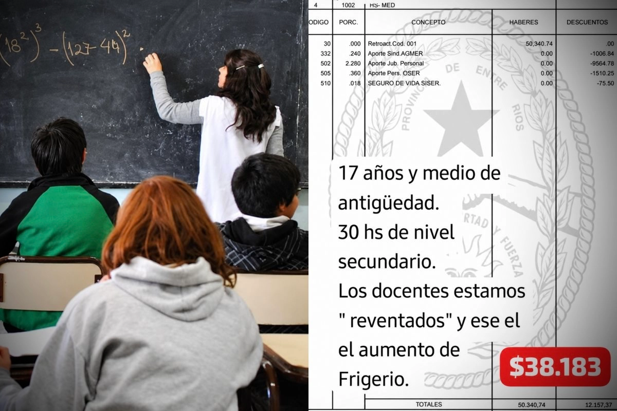 &ldquo;Competimos por el puesto a peores pagos del pa&iacute;s&rdquo;, dijo la docente en sus redes sociales.