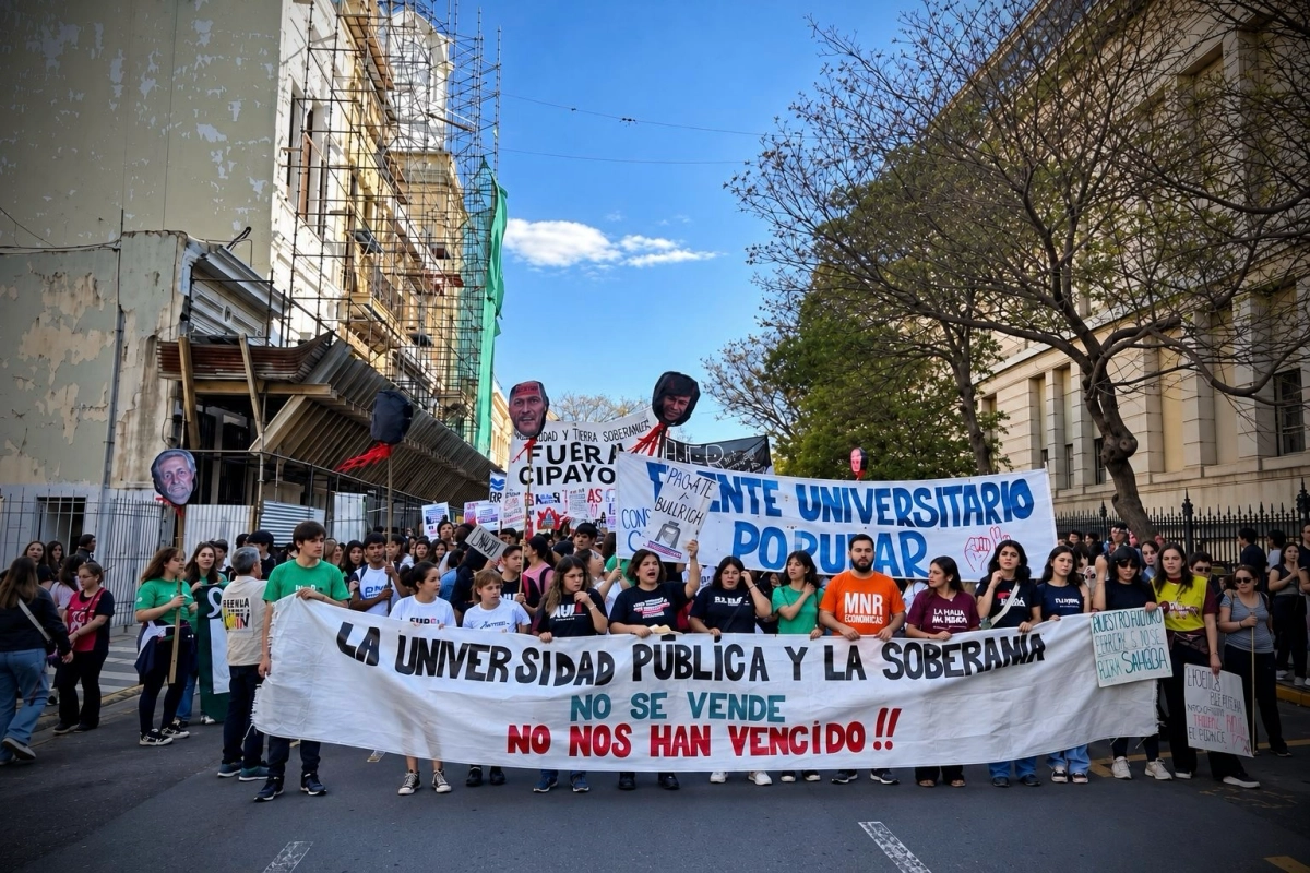 La manifestaci&oacute;n tuvo lugar en medio de un in&eacute;dito ajuste en la educaci&oacute;n superior.